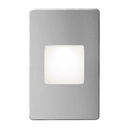 Dainolite DLEDW-245 5in 1-Light LED Wall Sconce | Modern Brushed Aluminum with White Lens | Outdoor Covered Patio & Entryway | Model DLEDW-245-BA