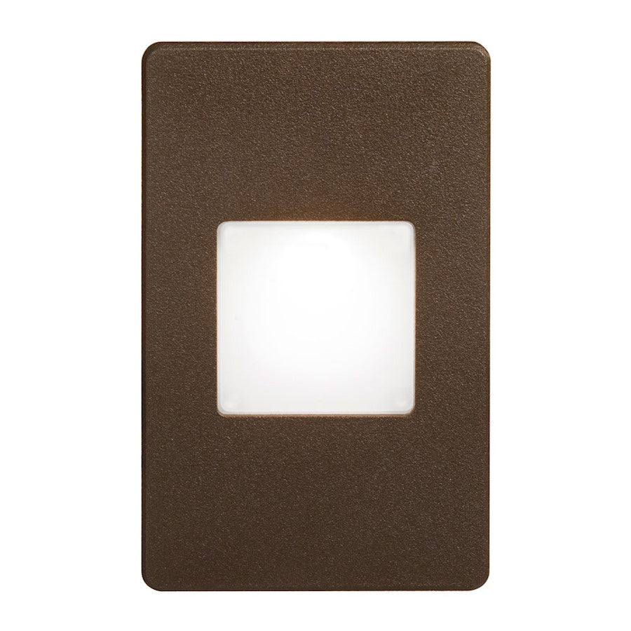 Dainolite DLEDW-245 5in 1-Light Wall Light | Modern Bronze Aluminum with White Lens | Outdoor & Bathroom Accent | 237 Lumens | Model DLEDW-245-BZ