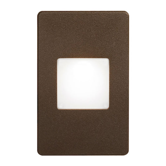 Dainolite DLEDW-245 5in 1-Light Wall Light | Modern Bronze Aluminum with White Lens | Outdoor & Bathroom Accent | 237 Lumens | Model DLEDW-245-BZ