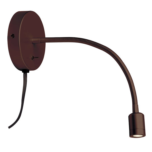 Dainolite LED Wall Lamp 14in 1-Light Wall Sconce | Oil Brushed Bronze Steel | Bedroom & Hallway Reading Light | 4.5 x 14.5 x 4.5 in | Model DLEDW-263-OBB