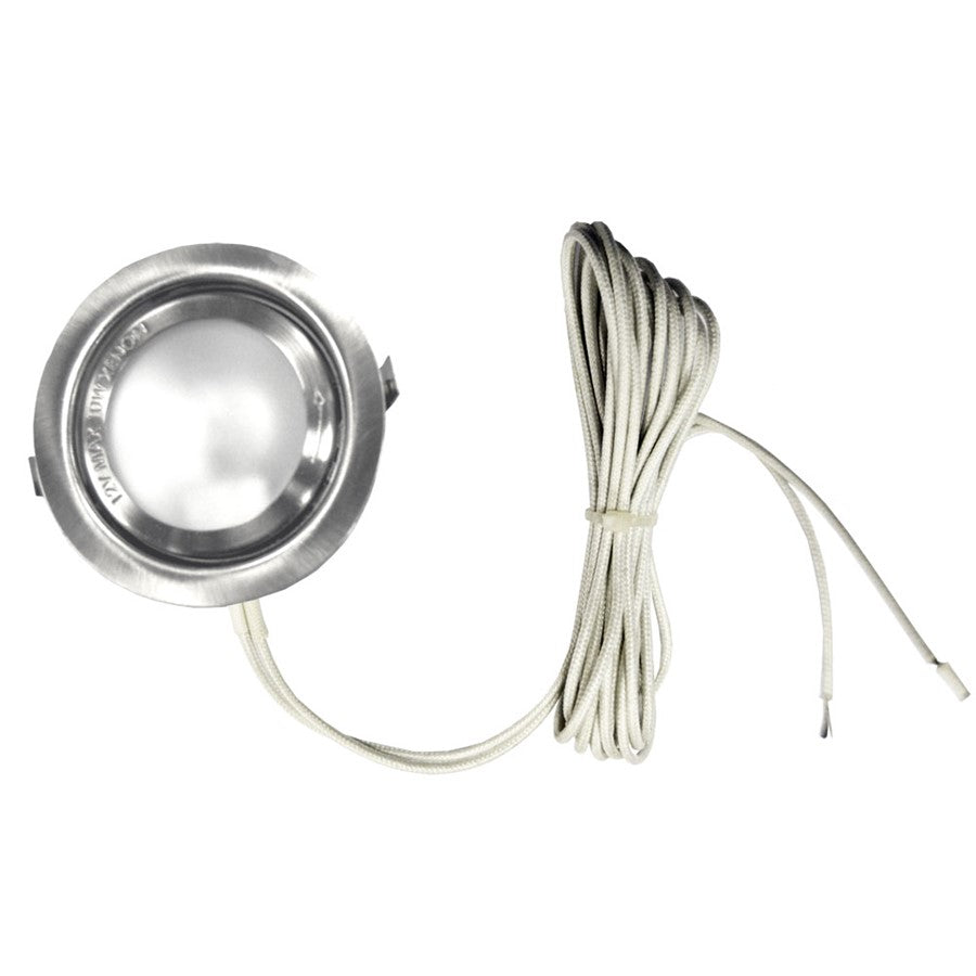 Dainolite Xeno 1-Light Flush Mount | Modern Satin Chrome Metal | Ceiling Hallway & Closet | 2.5 x 2.5 x 1 in | Model DLST-99-SC