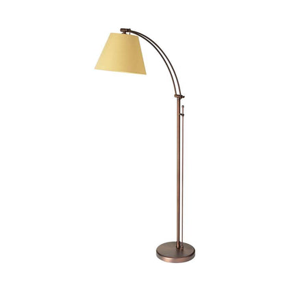 Dainolite DM2578-F-OBB 61in 1-Light Floor Lamp | Oil Brushed Bronze Steel and Flax Linen Shade | Living Room & Reading Nook | Model DM2578-F-OBB