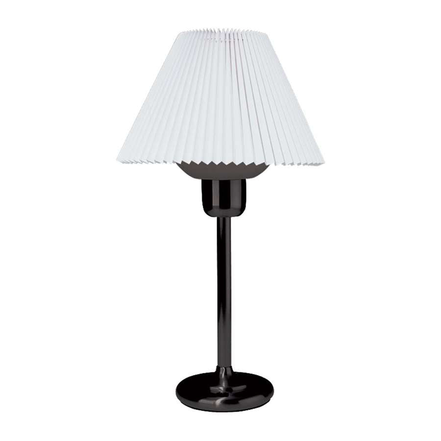 Dainolite DM980 1-Light Table Lamp | Modern Black Metal with Glass and Fabric Shade | Living Room & Bedroom Desk Lamp | 25 in H | Model DM980-BK