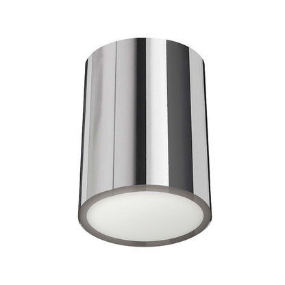 Dainolite Echo 6in 1-Light Flush Mount | Modern Polished Chrome and White Frosted Acrylic | Bedroom & Hallway | 5 x 5 x 6 in | Model ECO-C512-PC