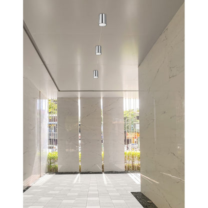 Dainolite Echo 6in 1-Light Flush Mount | Modern Polished Chrome and White Frosted Acrylic | Bedroom & Hallway | 5 x 5 x 6 in | Model ECO-C512-PC