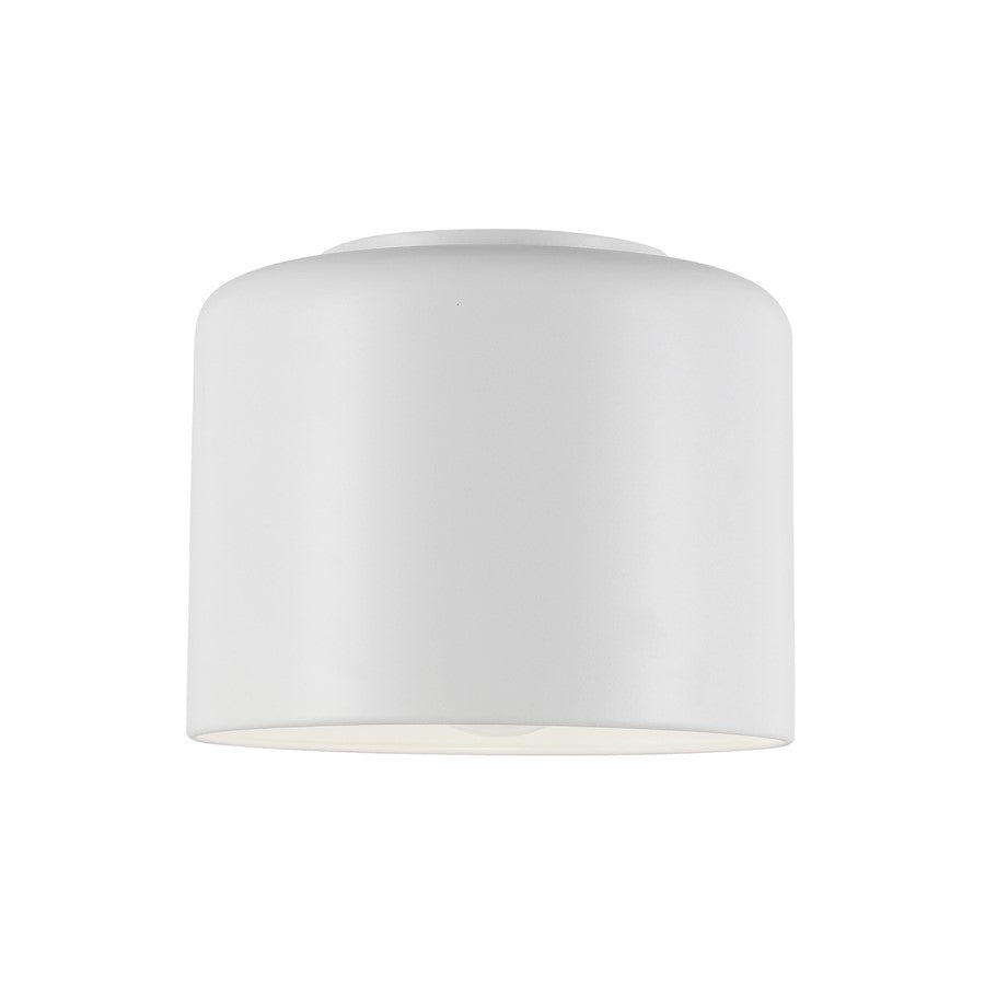 Dainolite Emilia 8in 1-Light Flush Mount | Transitional Matte White Metal | Hallway & Bedroom Ceiling Light | 8 x 8 x 6 in | Model EMI-81FH-MW