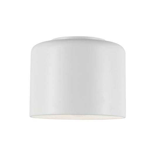 Dainolite Emilia 8in 1-Light Flush Mount | Transitional Matte White Metal | Hallway & Bedroom Ceiling Light | 8 x 8 x 6 in | Model EMI-81FH-MW