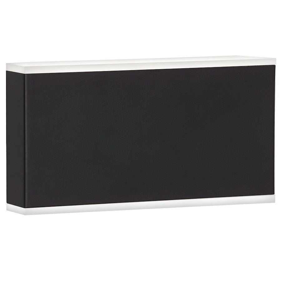 Dainolite Emery 10in 2-Light Wall Sconce | Modern Matte Black and Frosted Acrylic | Hallway & Bedroom Accent | 10 x 2 x 5 in | Model EMY-105-20W-MB