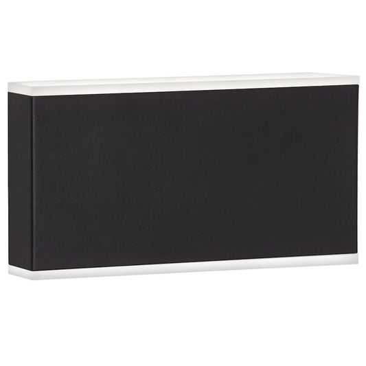 Dainolite Emery 10in 2-Light Wall Sconce | Modern Matte Black and Frosted Acrylic | Hallway & Bedroom Accent | 10 x 2 x 5 in | Model EMY-105-20W-MB