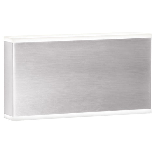 Dainolite Emery 10in 2-Light Wall Sconce | Modern Satin Chrome and Frosted Acrylic | Hallway & Bedroom Accent | 10 x 2 x 5 in | Model EMY-105-20W-SC