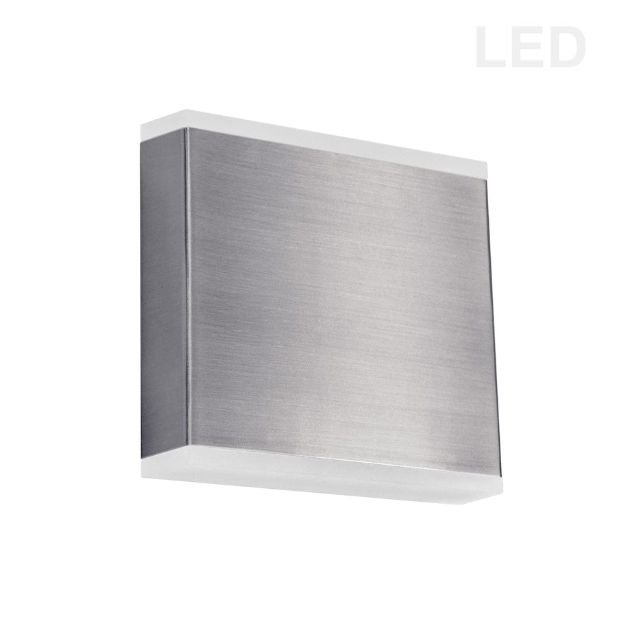 Dainolite Emery 5in 2-Light LED Sconce | Modern Satin Chrome and Frosted Acrylic | Hallway & Bathroom | 5 x 2 x 5 in | Model EMY-550-5W-SC