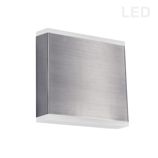 Dainolite Emery 5in 2-Light LED Sconce | Modern Satin Chrome and Frosted Acrylic | Hallway & Bathroom | 5 x 2 x 5 in | Model EMY-550-5W-SC
