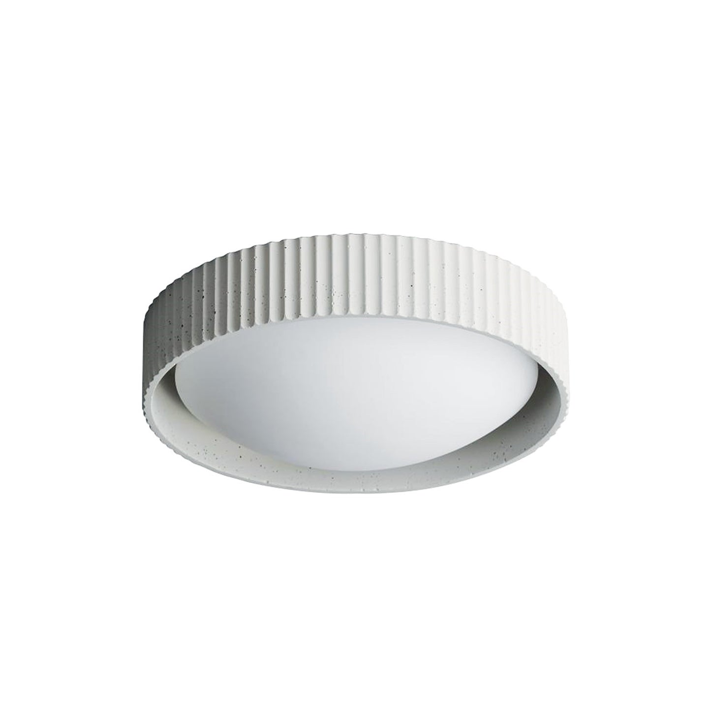 Dainolite Fabiana 13in 1-Light LED Flush Mount | Transitional Matte White Metal and White Glass | Hallway & Bathroom Ceiling | Model FBN-1330LEDFH-MW