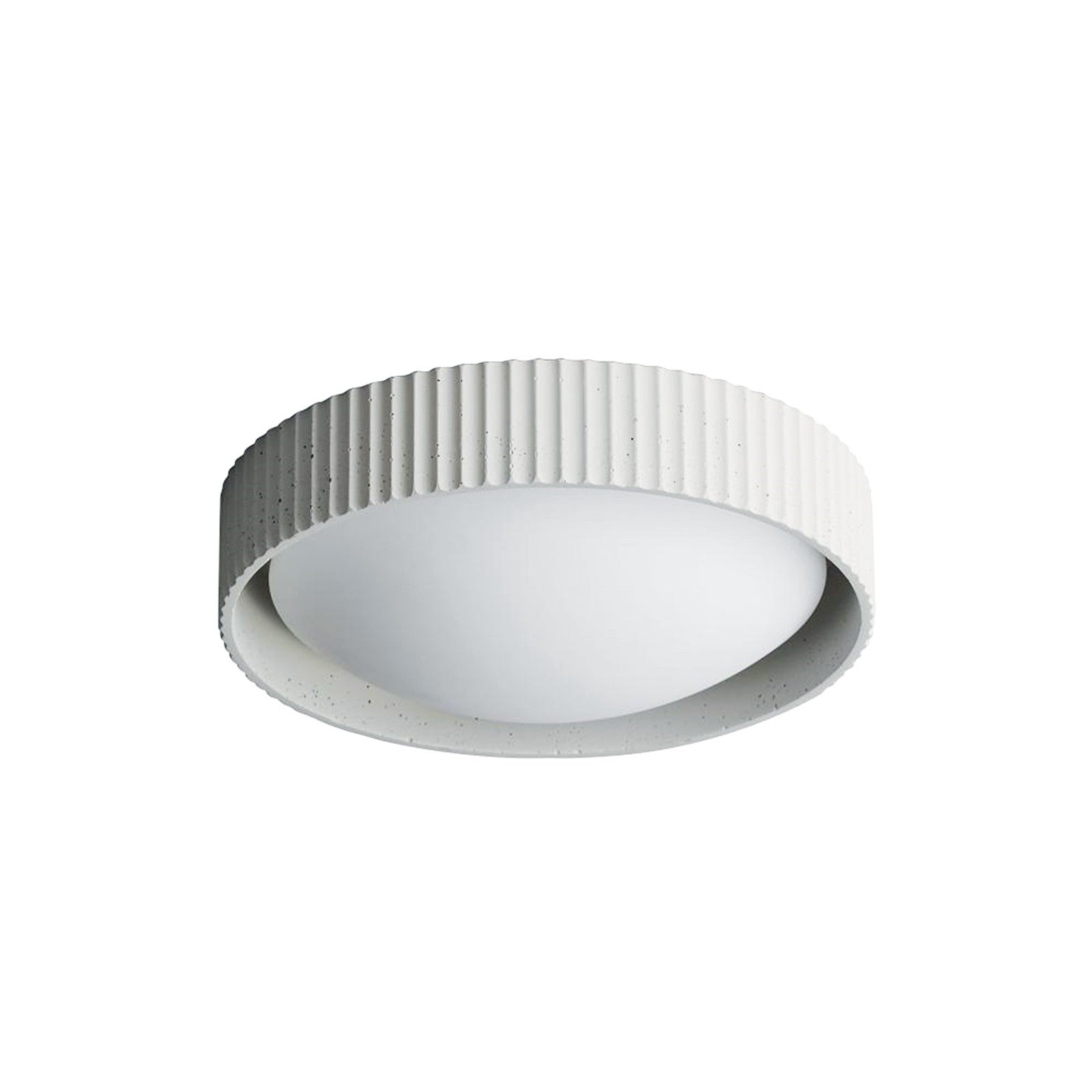 Dainolite Fabiana 13in 1-Light LED Flush Mount | Transitional Matte White Metal and White Glass | Hallway & Bathroom Ceiling | Model FBN-1330LEDFH-MW