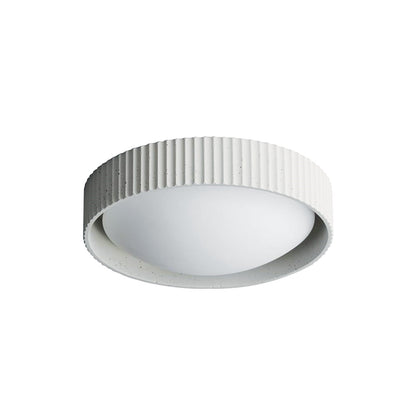 Dainolite Fabiana 13in 1-Light LED Flush Mount | Transitional Matte White Metal and White Glass | Hallway & Bathroom Ceiling | Model FBN-1330LEDFH-MW