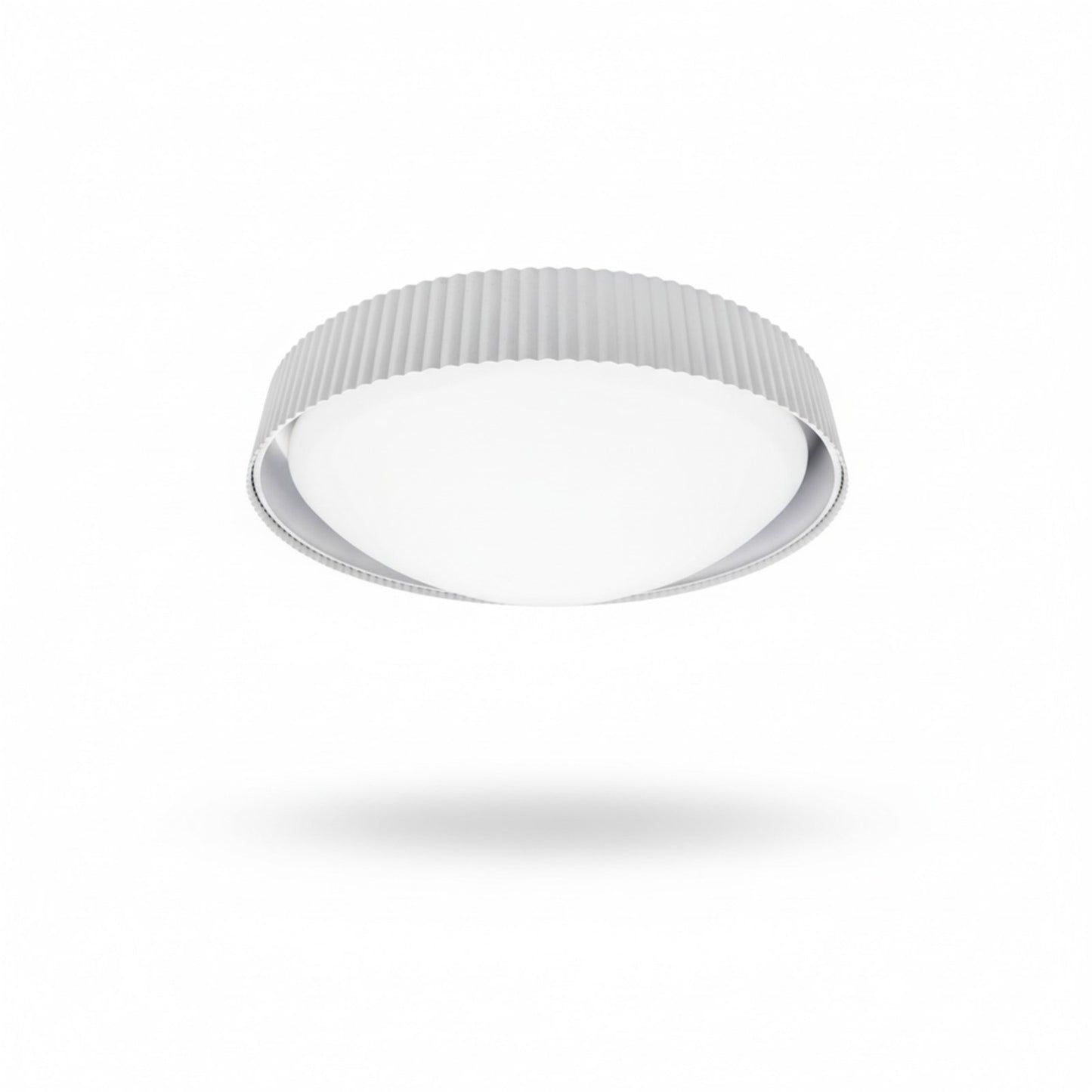 Dainolite Fabiana 13in 1-Light LED Flush Mount | Transitional Matte White Metal and White Glass | Hallway & Bathroom Ceiling | Model FBN-1330LEDFH-MW
