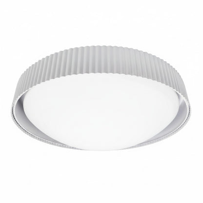 Dainolite Fabiana 13in 1-Light LED Flush Mount | Transitional Matte White Metal and White Glass | Hallway & Bathroom Ceiling | Model FBN-1330LEDFH-MW