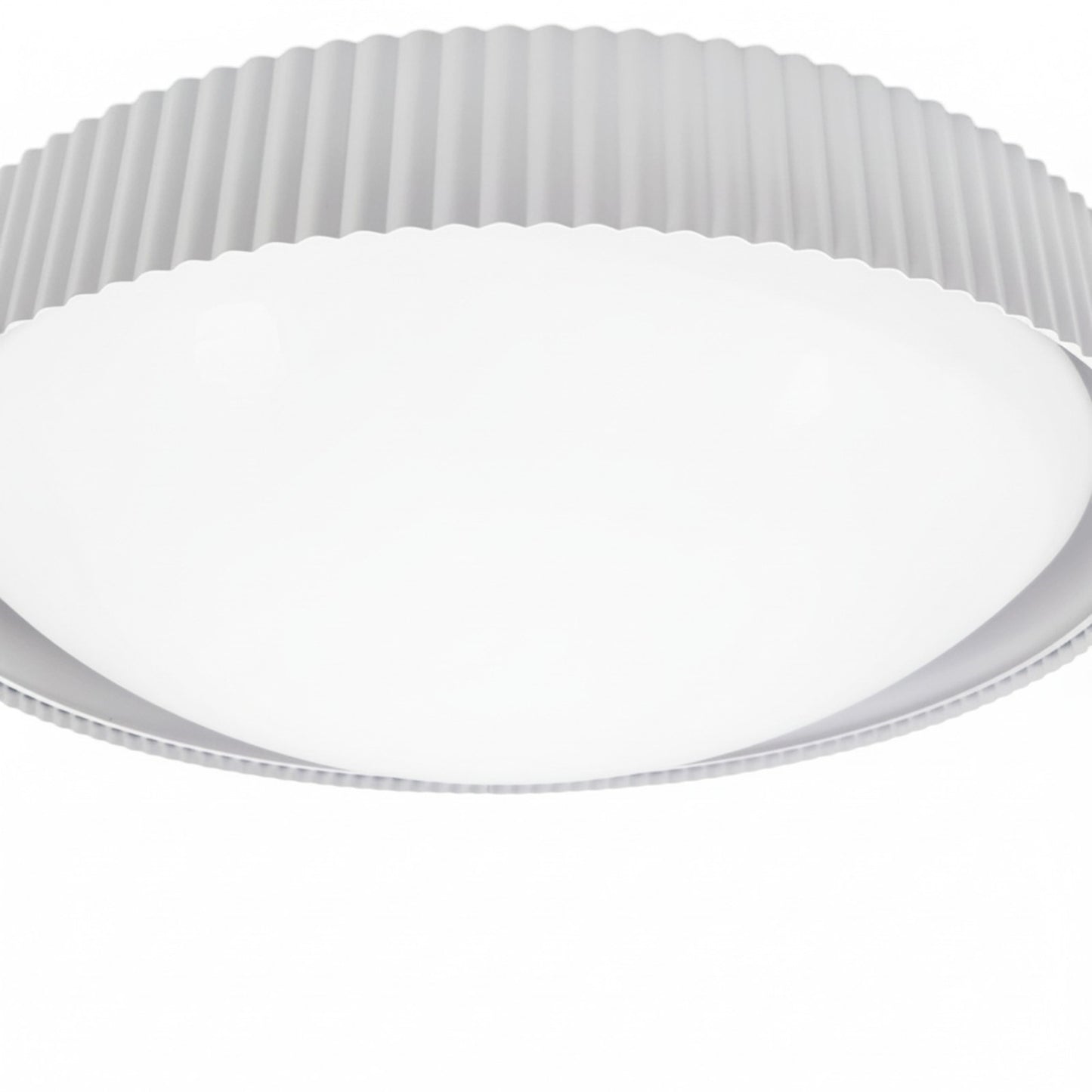 Dainolite Fabiana 18in 1-Light LED Flush Mount | Transitional Matte White Metal and White Glass | Hallway & Home Office | 18 x 18 | Model FBN-1840LEDFH-MW