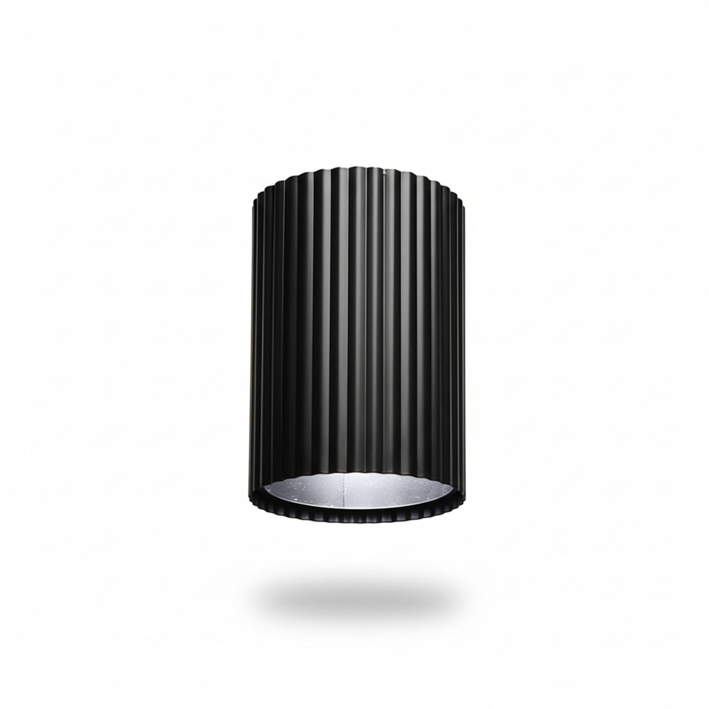 Dainolite Fabiana 5in 1-Light LED Cylinder Flush Mount | Transitional Matte Black Metal and White Acrylic | Hallway & Office | 5 x | Model FBN-515LEDFH-MB