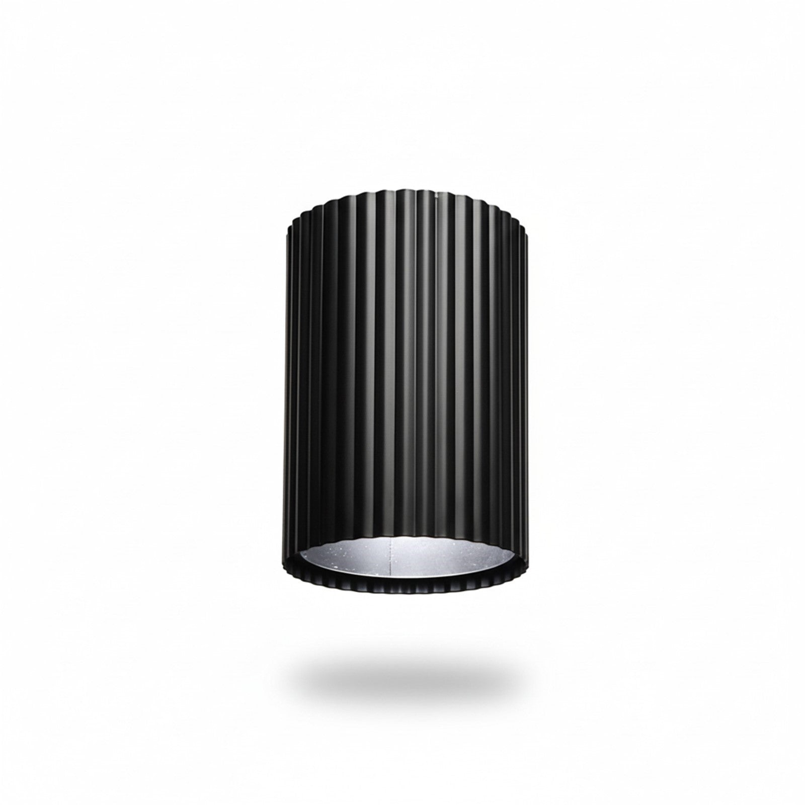 Dainolite Fabiana 5in 1-Light LED Cylinder Flush Mount | Transitional Matte Black Metal and White Acrylic | Hallway & Office | 5 x | Model FBN-515LEDFH-MB