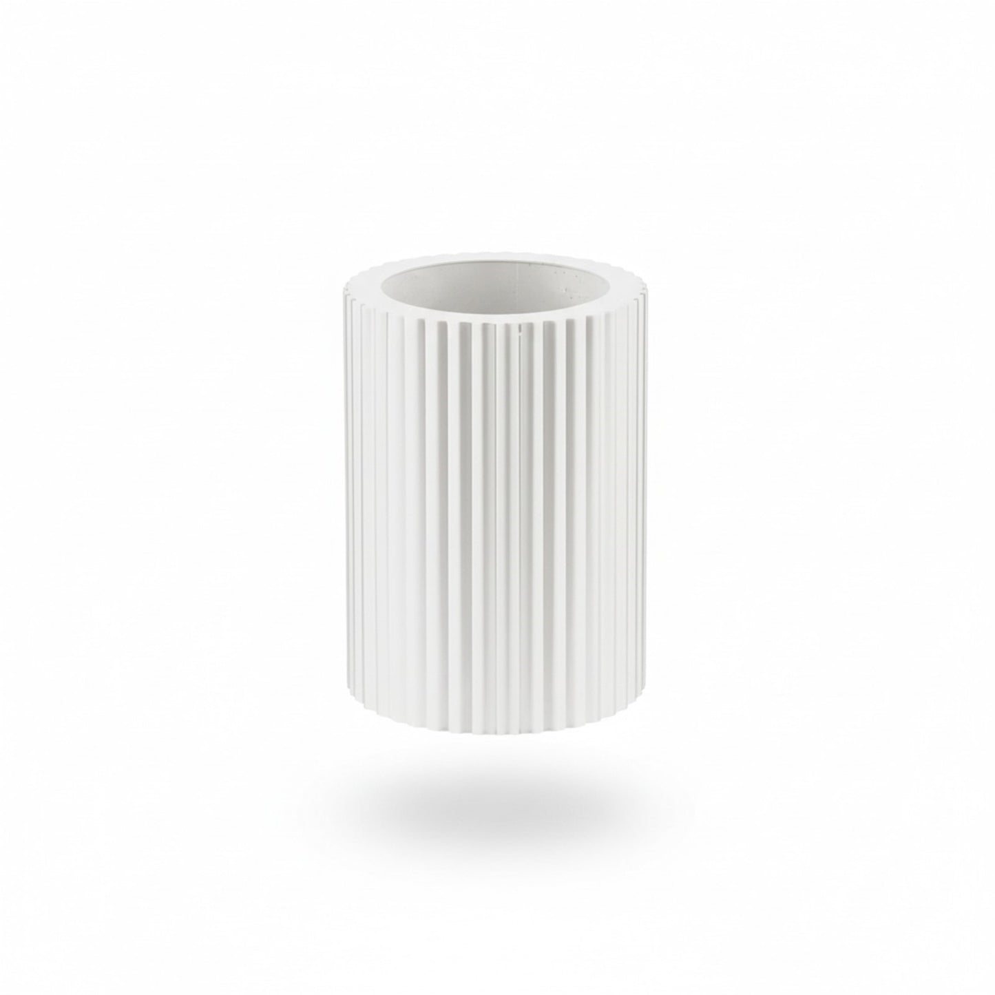 Dainolite Fabiana 5in 1-Light LED Cylinder Flush Mount | Transitional Matte White Metal and White Acrylic | Hallway & Office | 5 x | Model FBN-515LEDFH-MW