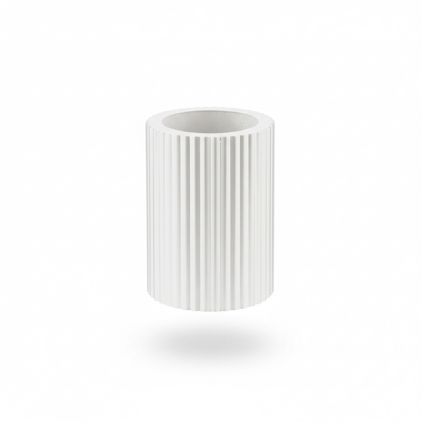 Dainolite Fabiana 5in 1-Light LED Cylinder Flush Mount | Transitional Matte White Metal and White Acrylic | Hallway & Office | 5 x | Model FBN-515LEDFH-MW