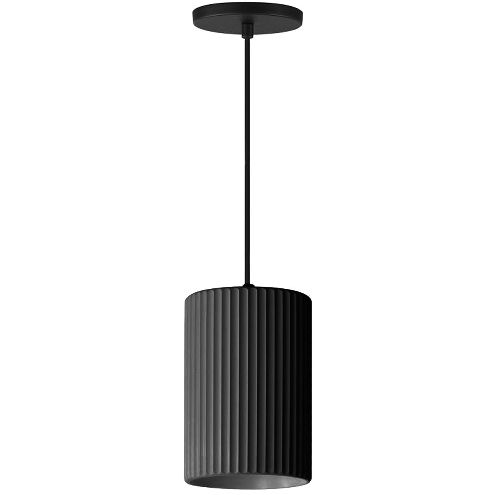 Dainolite Fabiana 5in 1-Light LED Pendant | Transitional Matte Black Metal and Matte Black Acrylic | Kitchen Island & Bathroom | 5 | Model FBN-515LEDP-MB