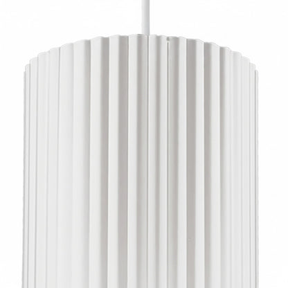 Dainolite Fabiana 5in 1-Light LED Pendant | Transitional Matte White Metal and Acrylic | Kitchen & Bathroom | 5 x 5 x 8 in | Model FBN-515LEDP-MW