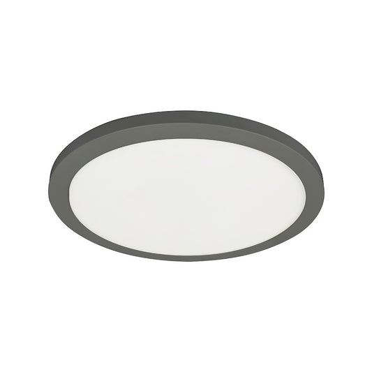 Dainolite Franchesa 12in 1-Light LED Flush Mount | Contemporary Matte Black and White Acrylic | Bedroom & Hallway & Foyer | Model FCA-1225LEDFH-MB