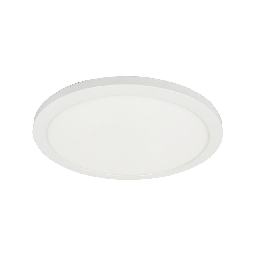 Dainolite Franchesa 12in 1-Light LED Flush Mount | Contemporary Matte White and White Acrylic | Bedroom & Hallway & Foyer | Model FCA-1225LEDFH-MW