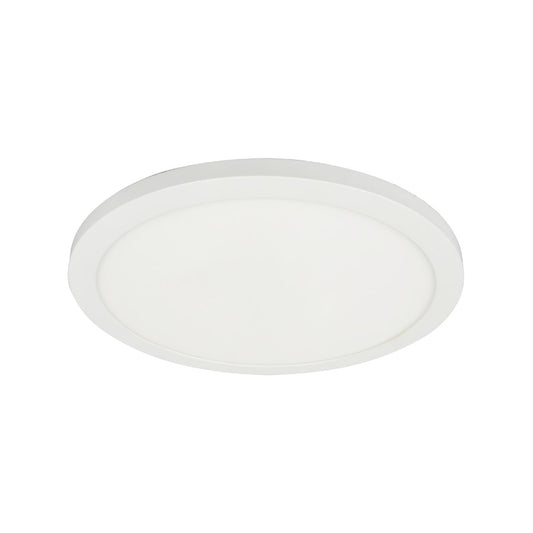 Dainolite Franchesa 12in 1-Light LED Flush Mount | Contemporary Matte White and White Acrylic | Bedroom & Hallway & Foyer | Model FCA-1225LEDFH-MW
