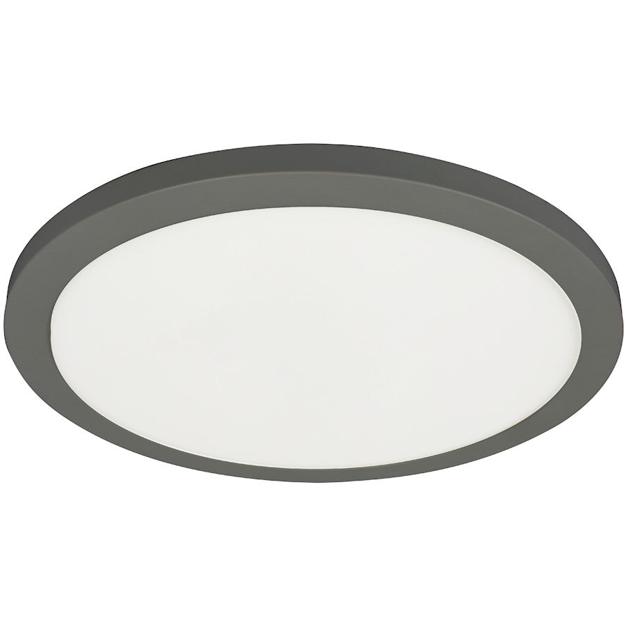 Dainolite Franchesa 16in 1-Light LED Flush Mount | Contemporary Matte Black and White Acrylic | Bedroom & Hallway | 3300lm | Model FCA-1630LEDFH-MB