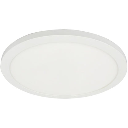 Dainolite Franchesa 16in 1-Light LED Flush Mount | Contemporary Matte White and White Acrylic | Bedroom & Hallway | 3300lm | Model FCA-1630LEDFH-MW
