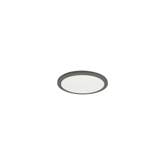 Dainolite Franchesa 5in 1-Light LED Flush Mount | Contemporary Matte Black and White Acrylic | Hallway & Closet | 680lm | Model FCA-58LEDFH-MB