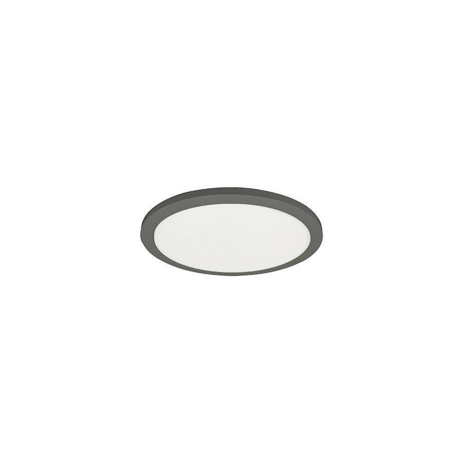 Dainolite Franchesa 7in 1-Light Flush Mount | Contemporary Matte Black and White Acrylic | Bedroom & Hallway | 980 Lumens | Model FCA-714LEDFH-MB