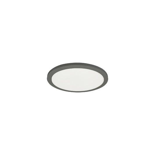 Dainolite Franchesa 7in 1-Light Flush Mount | Contemporary Matte Black and White Acrylic | Bedroom & Hallway | 980 Lumens | Model FCA-714LEDFH-MB