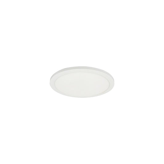 Dainolite Franchesa 7in 1-Light Flush Mount | Contemporary Matte White and White Acrylic | Bedroom & Hallway | 980 Lumens | Model FCA-714LEDFH-MW