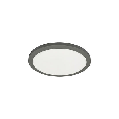 Dainolite Franchesa 9in 1-Light Flush Mount | Contemporary Matte Black and White Acrylic | Bedroom & Hallway | 1400 Lumens | Model FCA-920LEDFH-MB