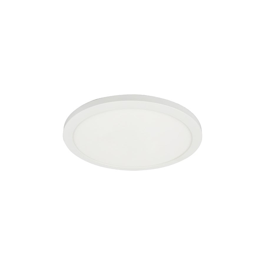 Dainolite Franchesa 9in 1-Light Flush Mount | Contemporary Matte White and White Acrylic | Bedroom & Hallway | 1400 Lumens | Model FCA-920LEDFH-MW