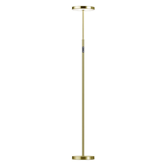 Dainolite Francine 54in 1-Light LED Floor Lamp | Modern Aged Brass Metal and White Acrylic | Office & Bedroom Task Light | Model FCE-5430LEDF-AGB