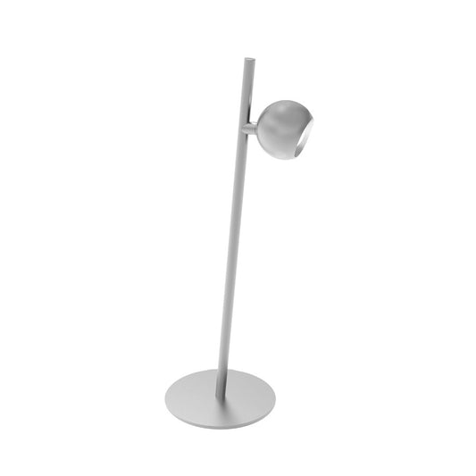 Dainolite Fernanda 16in LED Task Table Lamp | Modern Satin Nickel Metal | Office & Bedroom Desk Light | 5 x 6 x 16 in | Model FER-165LEDT-SN