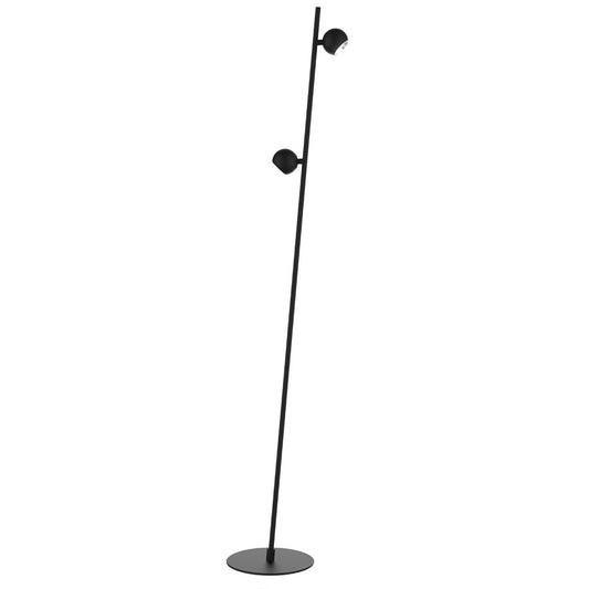 Dainolite Fernanda 50in 2-Light LED Floor Lamp | Modern Satin Black Metal | Bedroom & Office Task Light | 13 x 8 x 50.75 in | Model FER-5010LEDF-SB