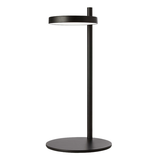 Dainolite Fia 15in 1-Light LED Table Lamp | Transitional Matte Black and White Acrylic | Bedroom & Office | 7 x 7 x 15 in | Model FIA-1512LEDT-MB