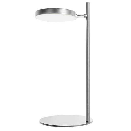 Dainolite Fia 15in 1-Light LED Table Lamp | Transitional Satin Chrome and White Acrylic | Bedroom & Office | 7 x 7 x 15 in | Model FIA-1512LEDT-SC