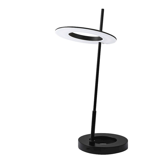 Dainolite Finley 22in 1-Light LED Table Lamp | Modern Matte Black and White Acrylic | Living Room & Office Task | 825 Lumens | Model FLY-2211LEDT-MB