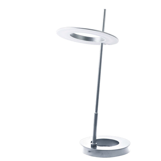 Dainolite Finley 22in 1-Light LED Table Lamp | Modern Silver and White Acrylic | Living Room & Office Task | 825 Lumens | Model FLY-2211LEDT-SLV