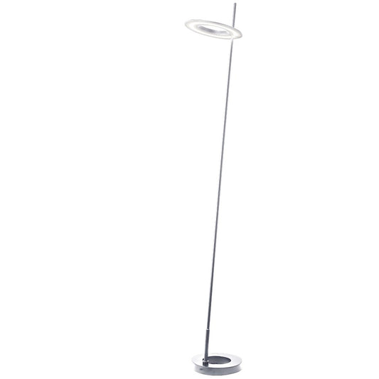Dainolite Finley 60in 1-Light LED Floor Lamp | Modern Silver and White Acrylic | Living Room & Bedroom Task Light | Model FLY-6020LEDF-SLV