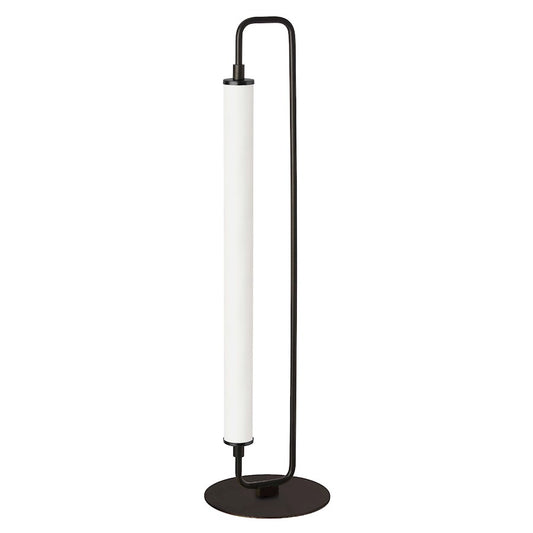 Dainolite Freya 26in 1-Light LED Table Lamp | Transitional Matte Black and White Acrylic | Bedroom & Office Desk | Model FYA-2620LEDT-MB