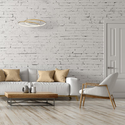 Dainolite Gabriel 24in 1-Light Chandelier | Contemporary Aged Brass and White Silicone | Dining Room & Foyer | 24 x 24 x 3 in | Model GBL-2438LEDC-AGB