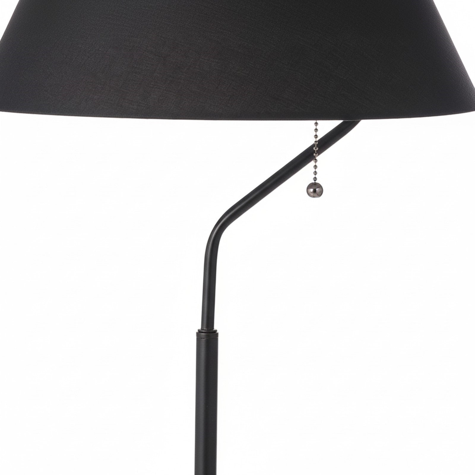 Dainolite Geraldine 14in 1-Light Table Lamp | Contemporary Matte Black Metal and Black Fabric Shade | Desk & Bedside | 14 x 14 x 28 | Model GRD-281T-MB-BK
